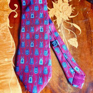 Authentic 100% Silk Gucci Iconic Bag Pattern Tie